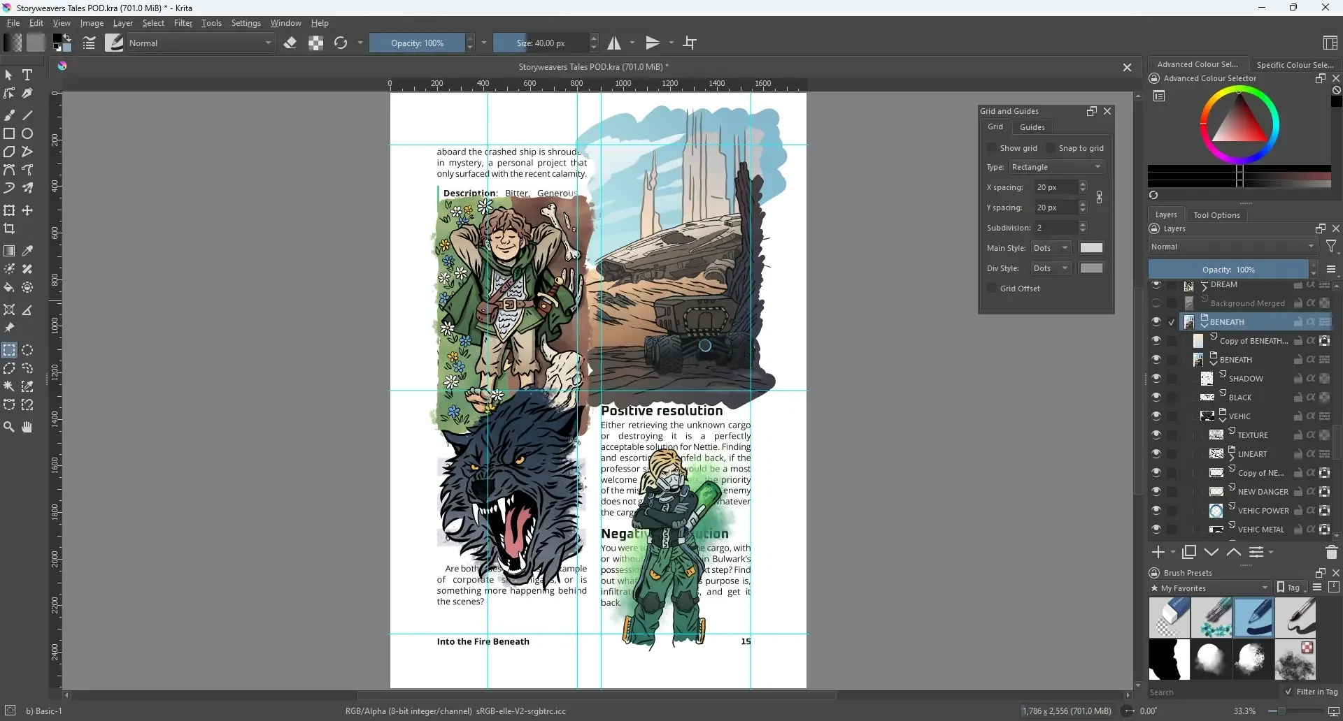Krita, images in progress