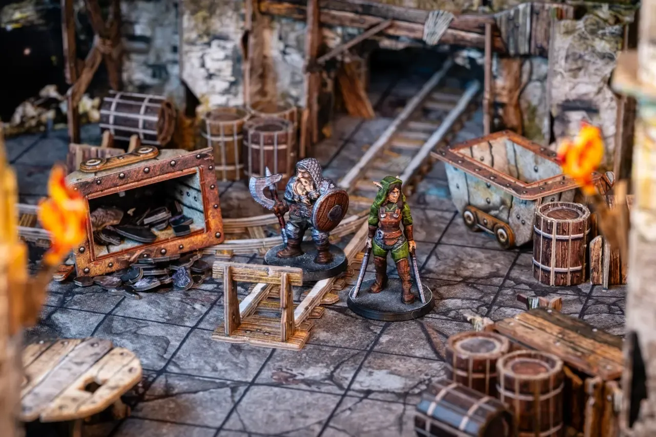 Heroes investigate the Mines of Duvik's Pass