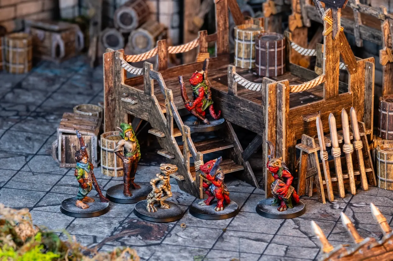 Heroes fighting with the kobolds inside Castle Caldwell