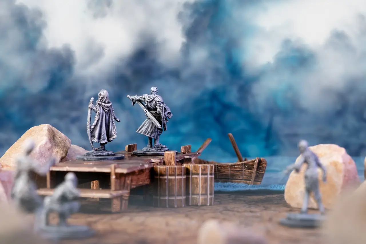 Heroes preparing for a Journey by boat