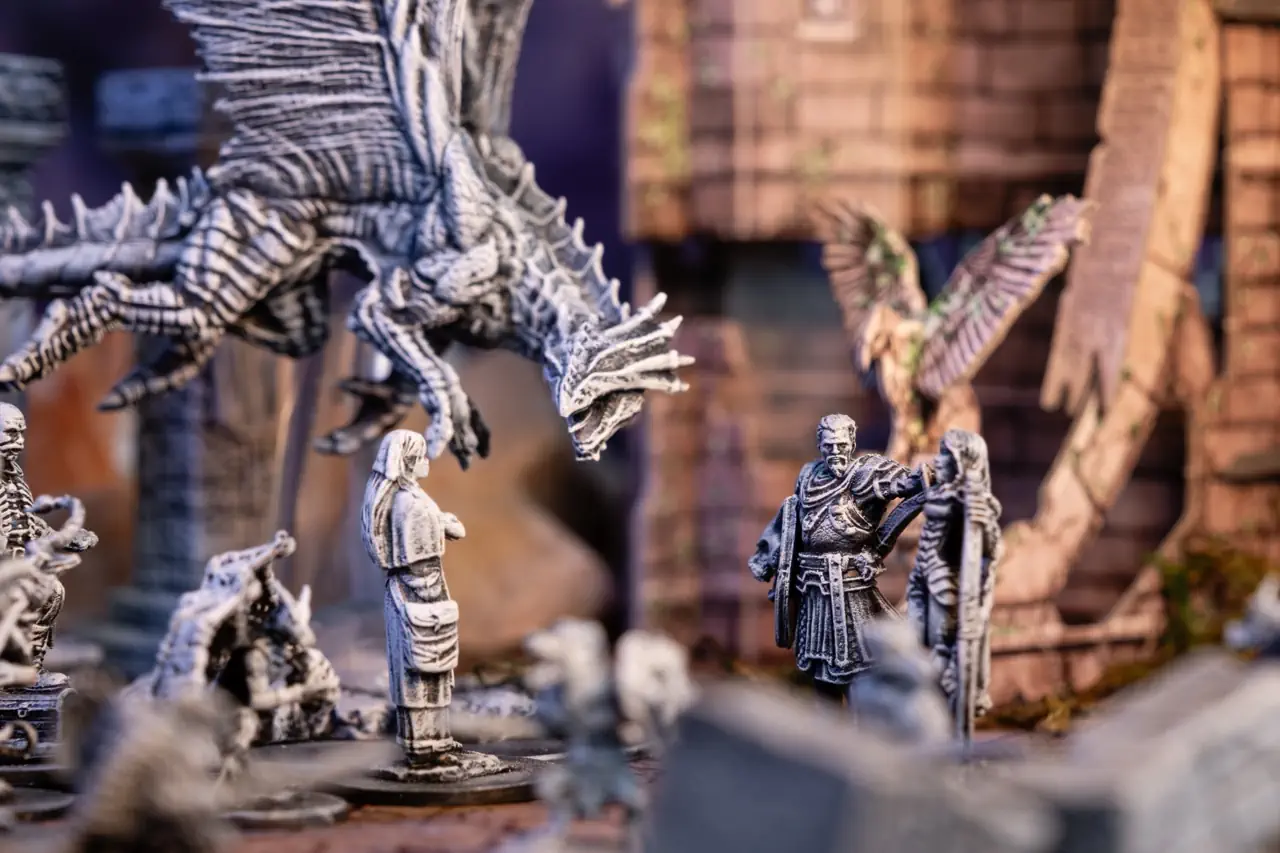 Heroes celebrating their victory at Dragon's Rest