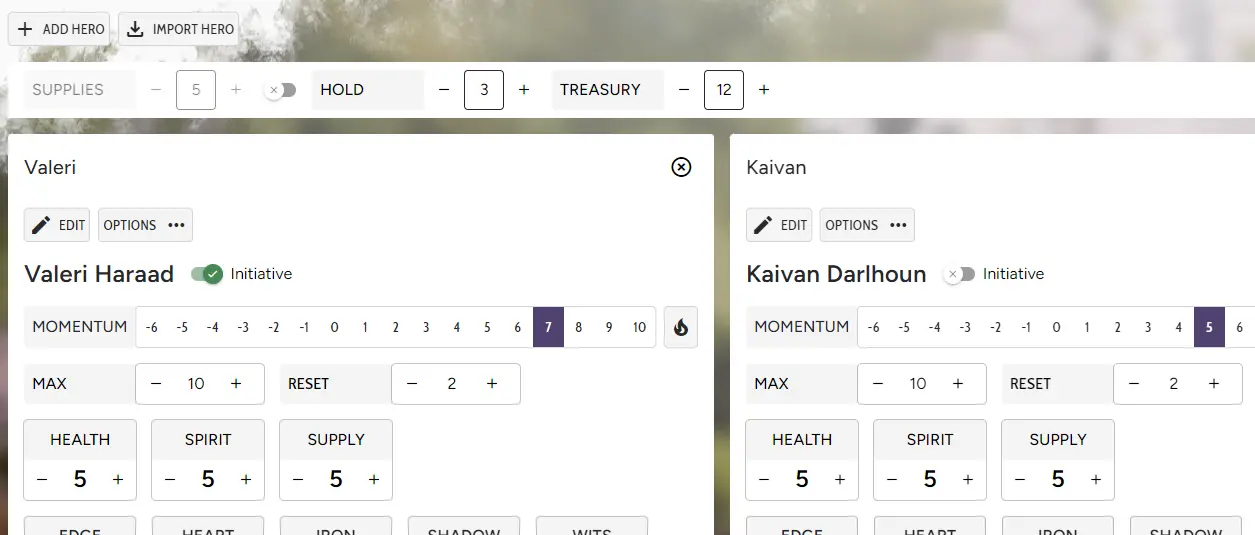 Multiple hero characters