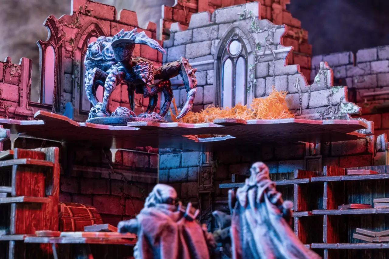 Karsti and Skarn ambushed by Fire Spider